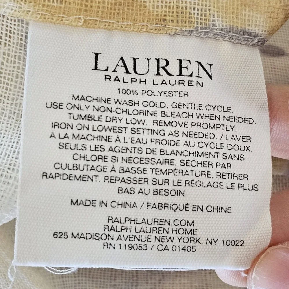 1 Ralph Lauren Yellow Gray Floral 50x84